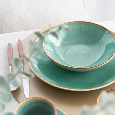 Lapos tányér Sand türkiszkék 28 cm – Gaya - 451958