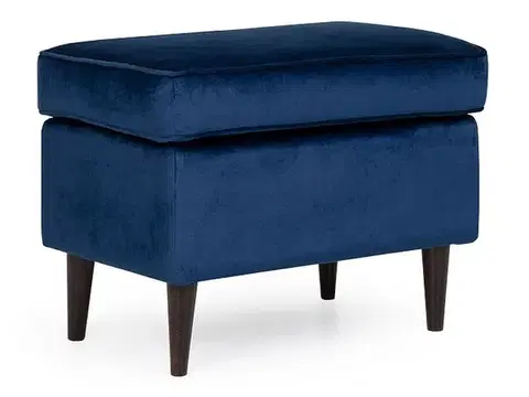 Ron Velvet lábtartó kék bluvel 86 / wenge puff