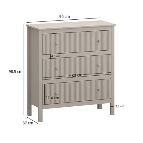 Kleo K3S [K] komód taupe