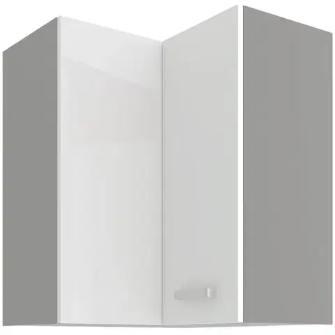 Niki 25. konyha 60X60 GN-72 2F (90°) fényes fehér/szürke