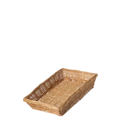 Négyszögletes fonott kenyérkosár 34 × 25 × 6,6 cm — Flow Wicker - 593684