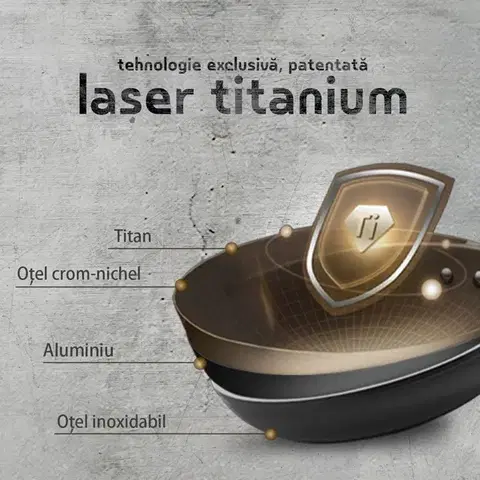 Serpenyő titán bevonattal Ø 28 cm, magasság: 5,5 cm — Sirius Terra Multi-layer Lunasol - 601334