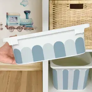 Matrica IKEA TROFAST dobozhoz - Kék ívek