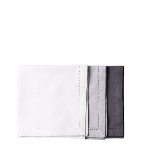 Világosszürke pamut szalvéták, 45 x 45 cm, 2 db - Basic Ambiente - 596401