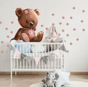 Falmatrica ágy fölé - Maci lányoknak