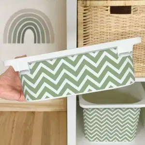 Matrica IKEA TROFAST dobozhoz - Zöld cikcakk (cikcakk)