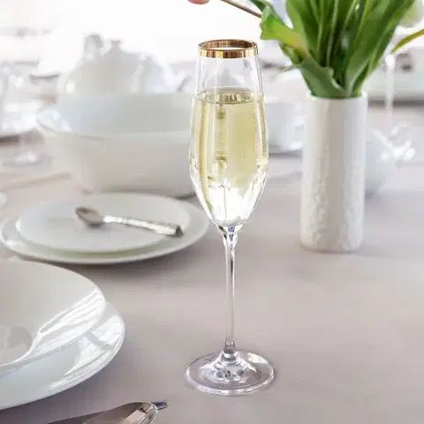 Sampán pohár arannyal borított szélel 210 ml — Premium Glas Crystal - 321810