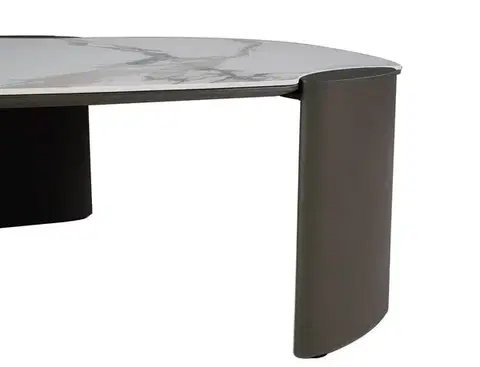 Adoro B Ceramic 105*65 asztalka Amber fehér/ réz