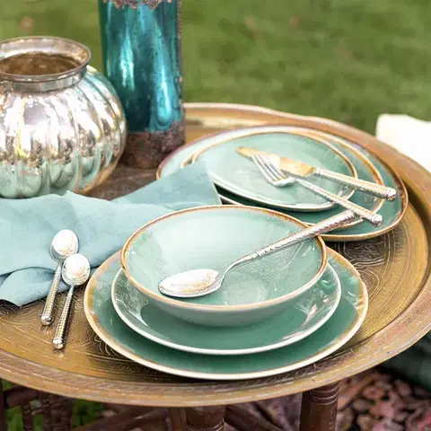 Lapos tányér türkiszkék 23 cm – Gaya - 451959