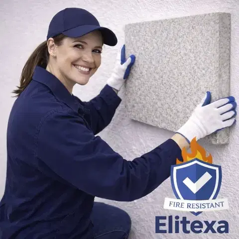 Lángálló Elitexa extra sűrű zajcsökkentő panel falra - 50x100x2cm