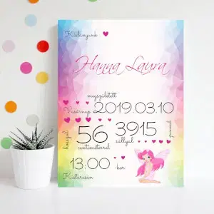 Keresztelői ajándék - Babatábla babáknak fotóval