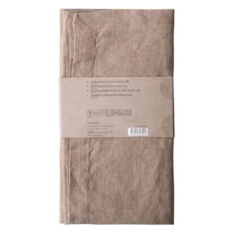 Bronz lenvászon terítők 50 x 50 cm 2 db — Gaya Ambiente - 596432