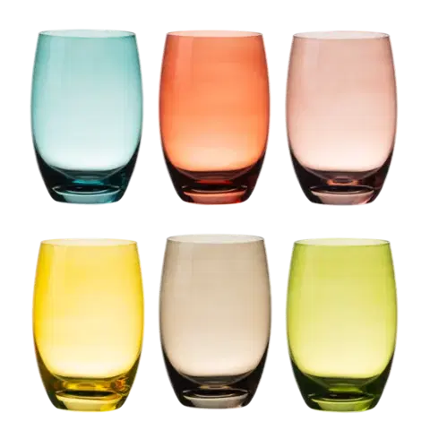 Poharak színes 460 ml 6 db — Optima Glas Lunasol - 322837