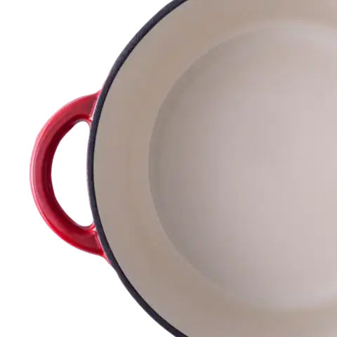 Lemezes bevont öntöttvas edény, piros ø 24 cm — Jupiter Lunasol - 601291