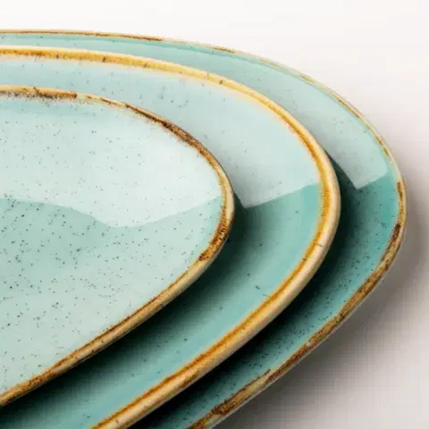Sand ovális tányér türkiszkék 30 cm – Gaya - 451961