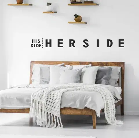 Falmatricák hálószobába - His side, Her side