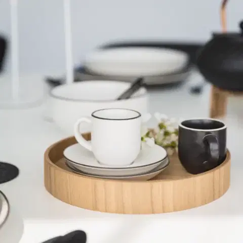 Kerek tálca Ø 22 cm, M: 3.5 cm – Elements Wood kőris - 593977