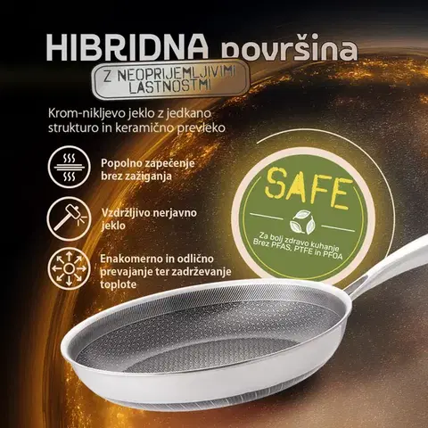 Serpenyő Ø 26 cm – Orion Expert Hybrid Multi-Layer Lunasol - 601422