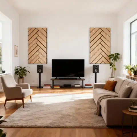 Freja Zajszigetelő falipanel 120x60x0,9cm - világos tölgy és parketta mintás - világos tölgy
