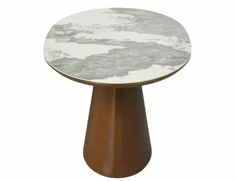 Marocco Ceramic  160(200)*90 bővíthető étkező asztal Pandoro fehér/ dió