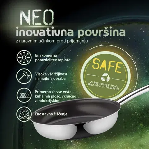 Serpenyő Ø 28 cm – Orion Expert Neo Multi-Layer Lunasol - 601405