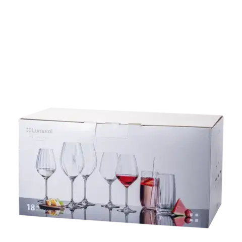 Háztartási pohár kezdőkészlet 18 db – Optima Line Glas Lunasol - 322689