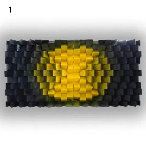 Fali panel 70x140x7cm-design panel - diffúzor 1 szín - 01 - fekete/sárga , 140x70x7cm