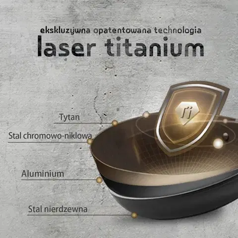 Serpenyő titán bevonattal Ø 28 cm, magasság: 5,5 cm — Sirius Terra Multi-layer Lunasol - 601334