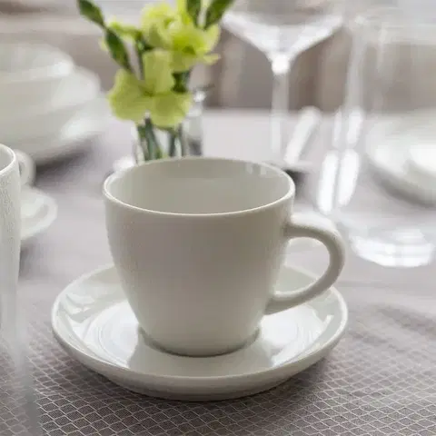 Kávéscsészealj 14,5 cm — Fine Dining White Frosty - 493632