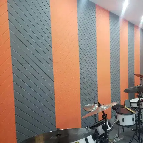 Bilnora extra sűrű akusztikus csíkos mintájú falpanel 120x60x0,9cm - 1 fehér