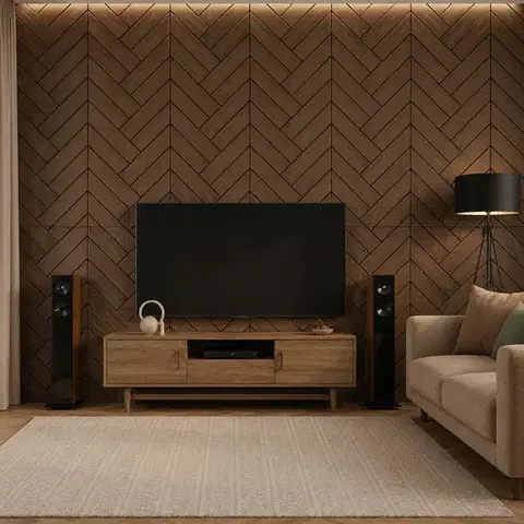 Freja Zajszigetelő falipanel 120x60x0,9cm - sötét tölgy & parketta minta - sötét tölgy