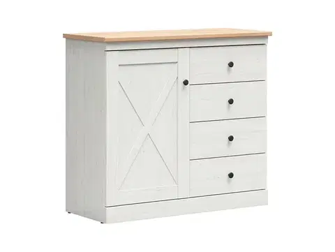 Frija KOM1D4S komód artisan tölgy/ fehér andersen fenyő