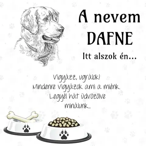 Fali dekoráció - Ajándék tábla házi kedvenceknek