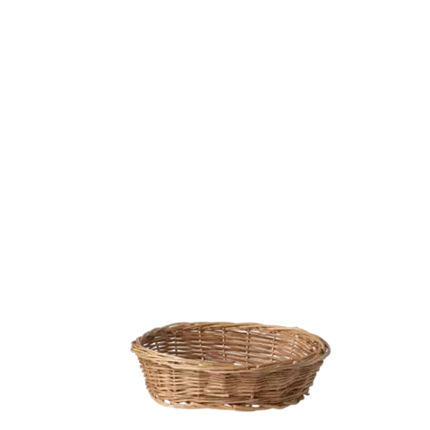 Ovális fonott kenyérkosár 28 × 22 × 8 cm — Flow Wicker - 593681