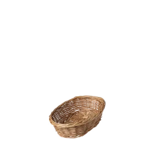 Ovális fonott kenyérkosár 28 × 22 × 8 cm — Flow Wicker - 593681