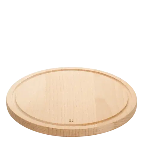Kör fa vágódeszka mélyedéssel 28 cm - Basic - 593006