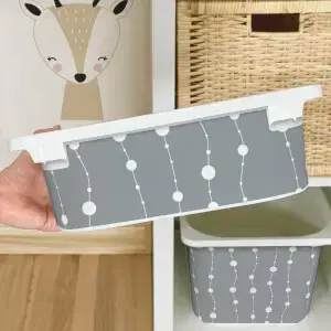 Matrica IKEA TROFAST dobozhoz - Szürke láncok