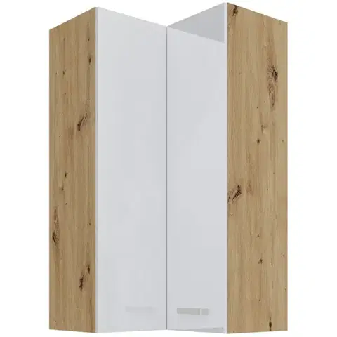 Niki 28. konyha 60x60 GN-108 2F (90°) fényes fehér/ artisan tölgy