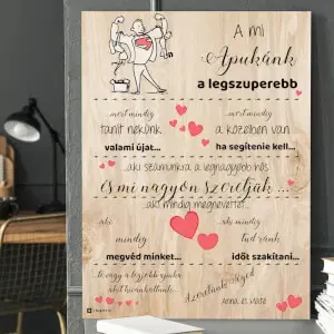 Ajándék apáknak - A mi apukánk a legszuperebb - dekortábla
