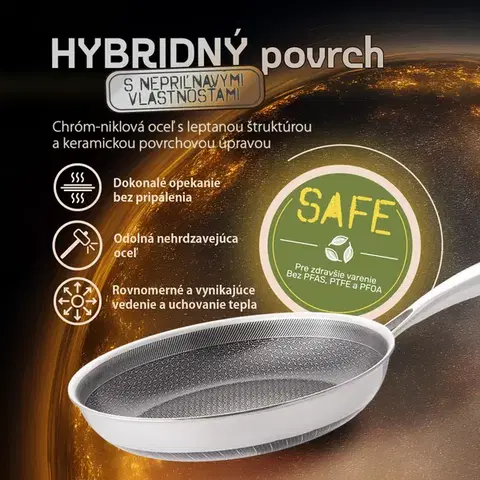 Serpenyő Ø 24 cm, m: 4,5 cm — Orion Expert Hybrid Multi-Layer Lunasol - 601421