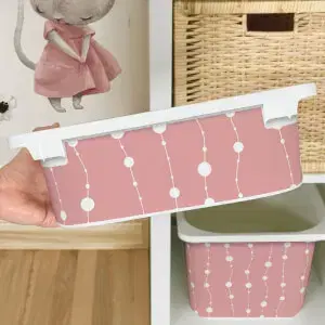 Matrica IKEA TROFAST dobozhoz - Rózsaszín láncok