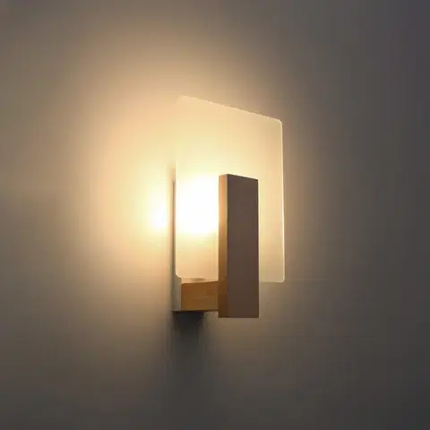 Lappo természetes fa fali lámpa