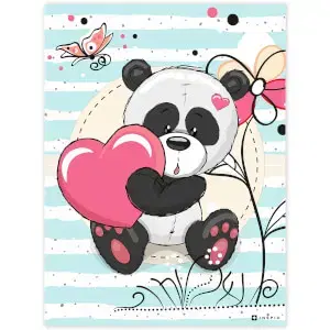 Képek - Panda maci szívecskével