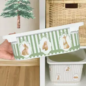 Matrica az IKEA TROFAST dobozra – Játékos nyulak