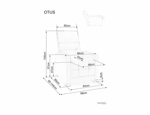 Otus Raven nyitható fotel szürke 07