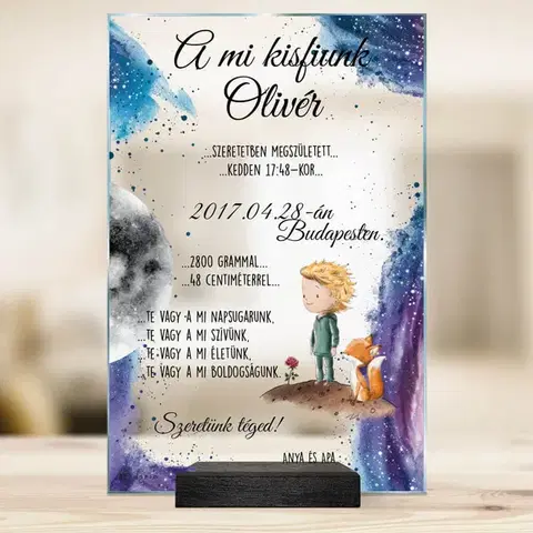 Ajándék újszülöttnek névvel - fiúnak