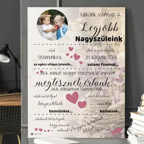 Ajándék nagyszülőknek - Személyre szabott táblák nagyszülőknek