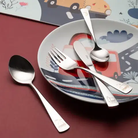 Cars gyermek evőeszközkészlet 4 db — KIDS WORLD poliert - W0192