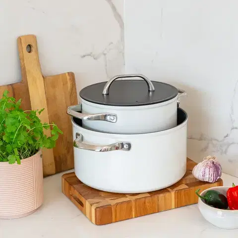 Fazék titán felülettel krémszínű Ø 20 cm - Saturn Terra Lunasol - 601308