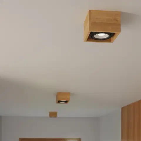 Quatro 1 természetes fa mennyezeti lámpa